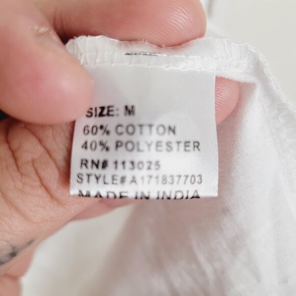 New Recycled Threads white recycle graphic tshirt Size medium Sustainable Hippie - Picture 5 of 6